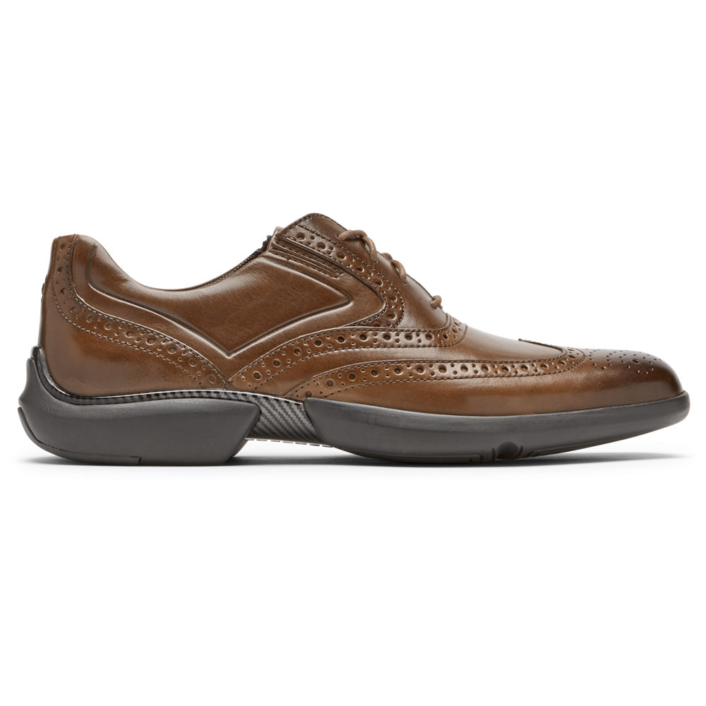 Rockport Singapore Mens Lace Up - Total Motion Advance Wingtip Brown - UV1845072